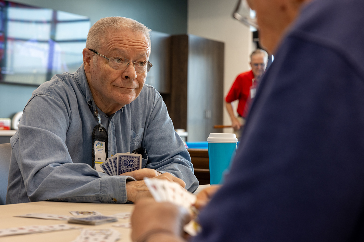 A individual smiling at Active Generations