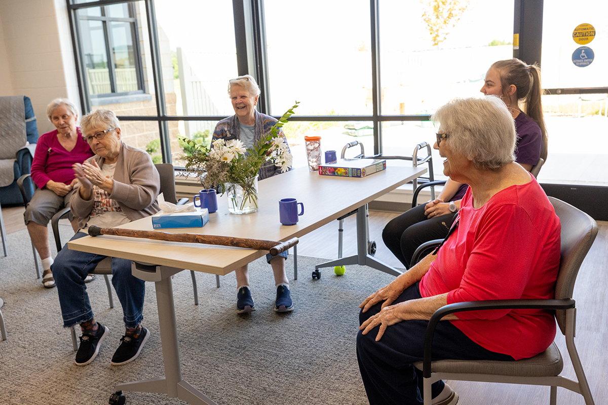 A group of people sitting at Active Generations