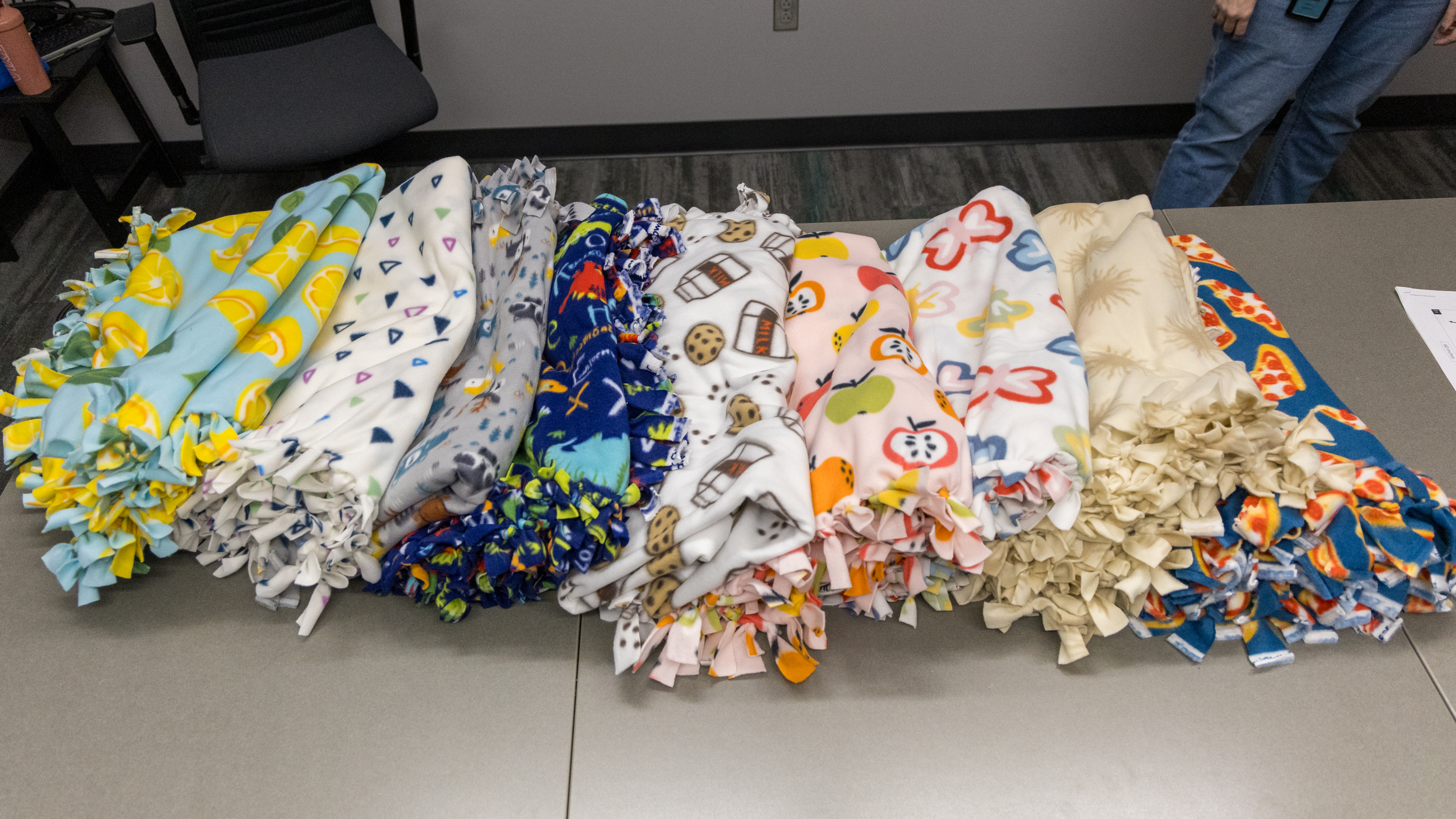 Tie blankets for Sanford Children's Child's Voice.