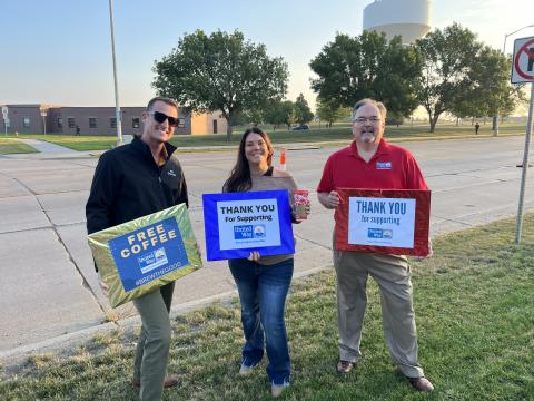 Sioux Empire United Way Staff Volunteering at Scooter's Coffee